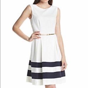 Calvin Klein Ponte Fit and Flare Dress
